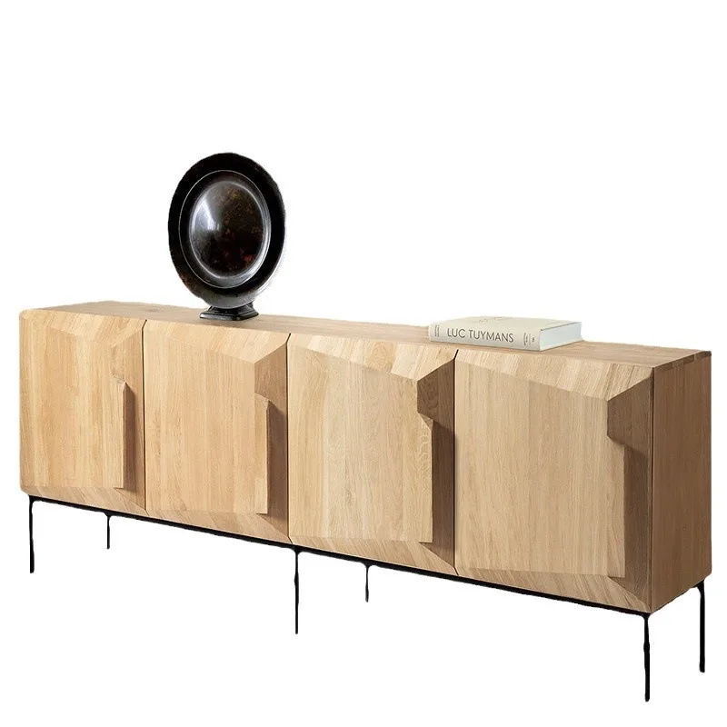 

Nordic light luxury natural wood entryway cabinet, storage cabinet, tea cabinet, Japanese new style solid wood sideboard, decora