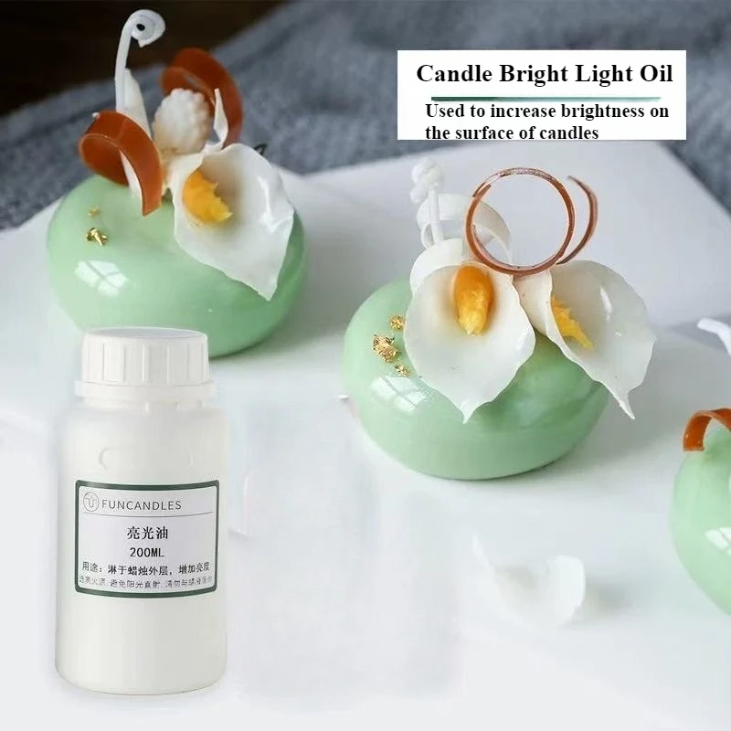

Candle Brightening Oil/200ml/Bottle Handmade DIY Columnar Wax Scented Candle Mirror Surface Brightener Polish Make Material