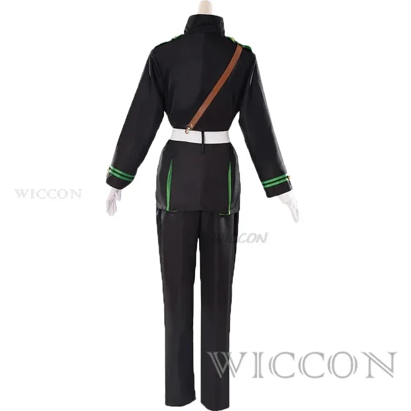 Anime Serafino della Fine Owari no Seraph Yuichiro Hyakuya Parrucca Cosplay Costume Deluxe Uniforme Militare Vestito di Carnevale di Halloween
