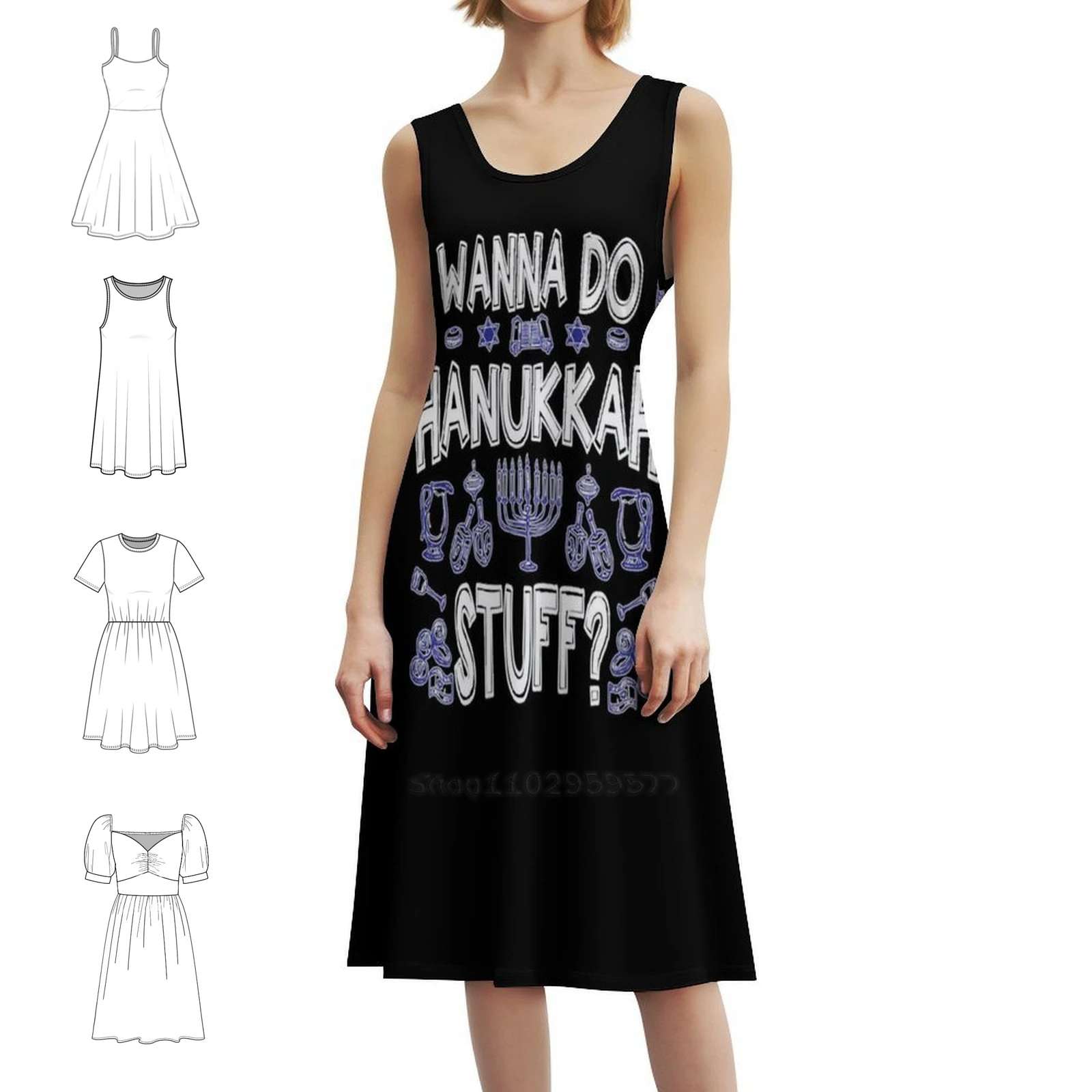 

Еврейская футболка на Хануке, шарики мацу, иврит, свеча, цветочный халат, платье для женщин, весна-лето, повседневное платье для вечеринки, Ханука