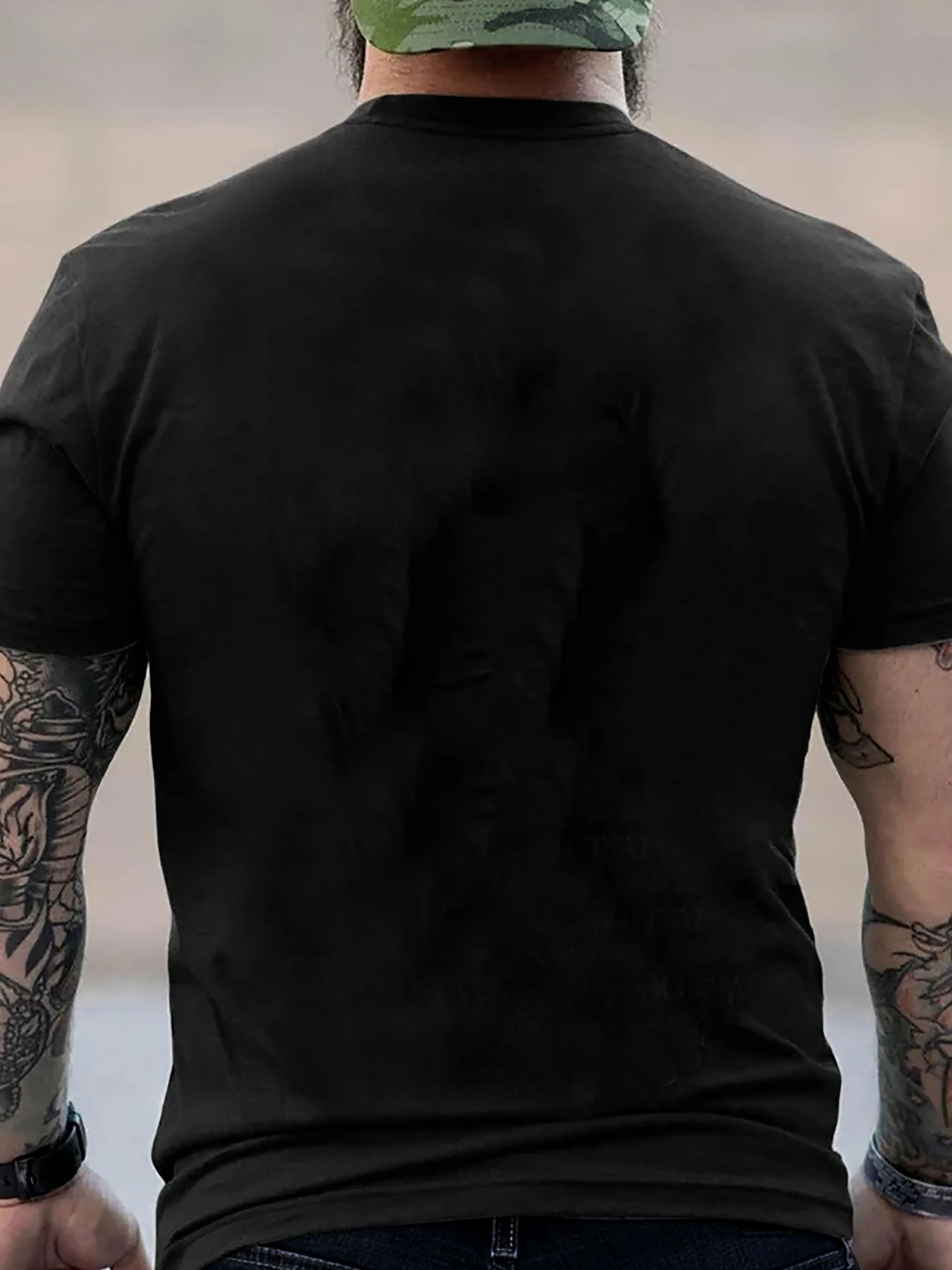 تي شيرت جرافيك مطبوع عليه جمجمة فأس ملابس صيفية للرجال ملابس رجالية #2