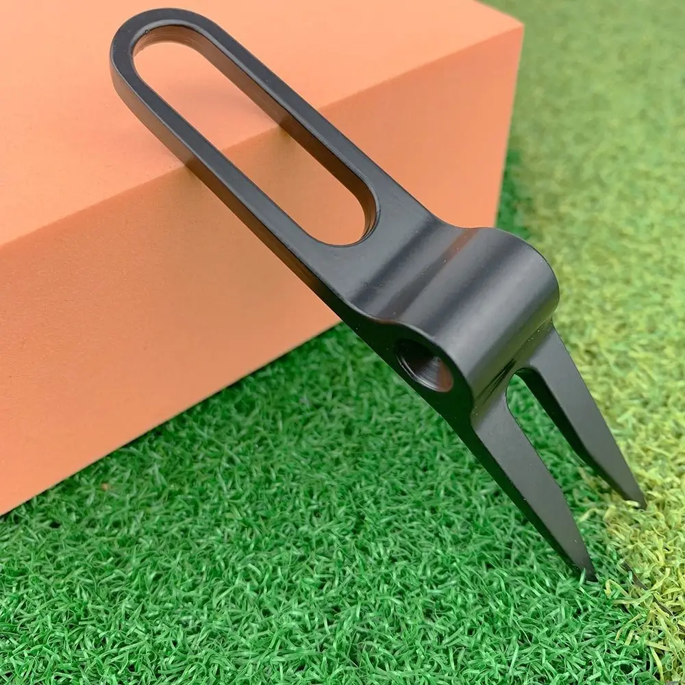 Zinc Alloy Golf Divot Pitch Repairer Tool Turf Tool Pitchfork Golf Fork Lifting Hole Three Pores Golf Divot tool Gift For Golfer