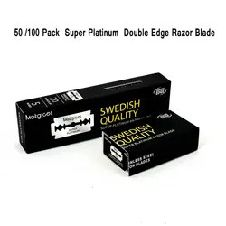 50 /100 Pack Super Platinum Double Edge Razor Blade, Ultra-sharp Stainless Steel for Shaving, Mens Razor Blades