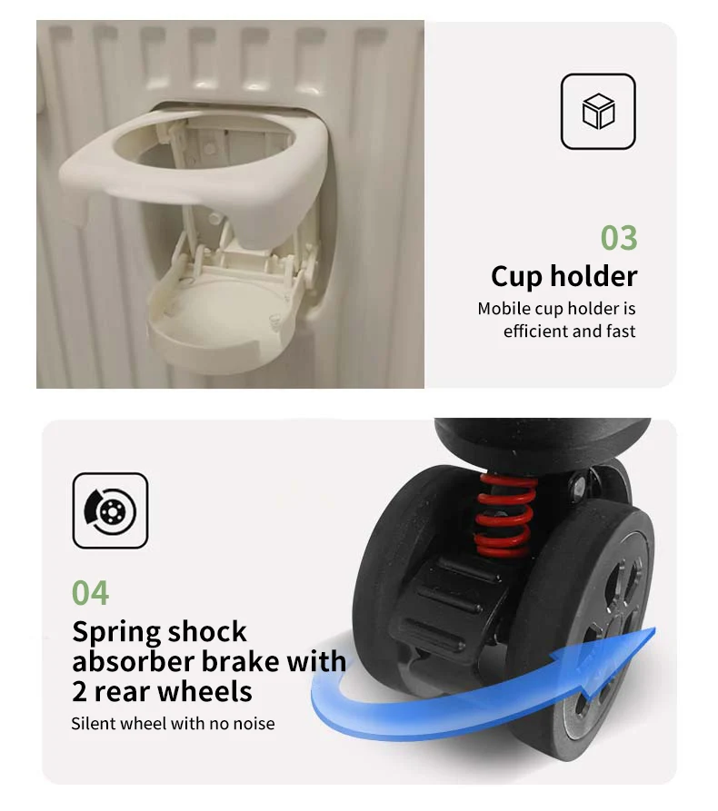 Large-Capacity Deep Compartment Suitcase Side-Opening Shock-Absorbing Brake Wheel Trolley Case Unisex Travel