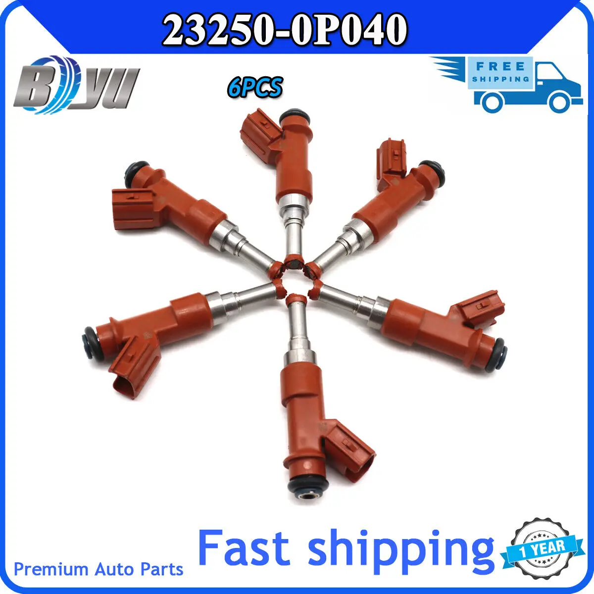 

Fuel Injectors 23250-0P040 6PCS for Toyota Avalon RAV4 Sienna Camry Highlander Venza For Lexus ES350 RX330 3.5L 2005-2010