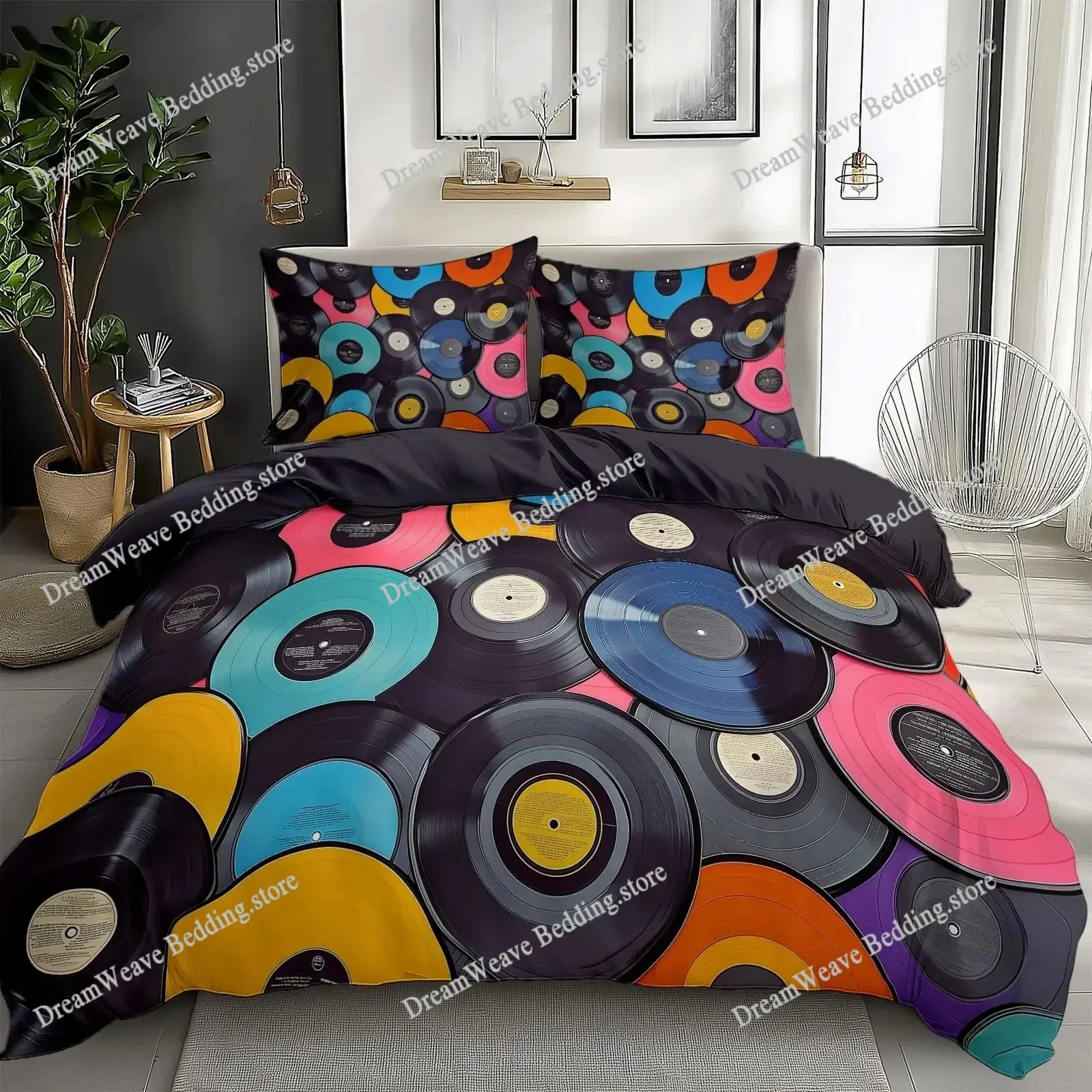 

Music Themed Bedding Set Black and White Music Note Comforter Cover for Boys Girls Kids Musical Pattern Duvet Cover Luxury Gift