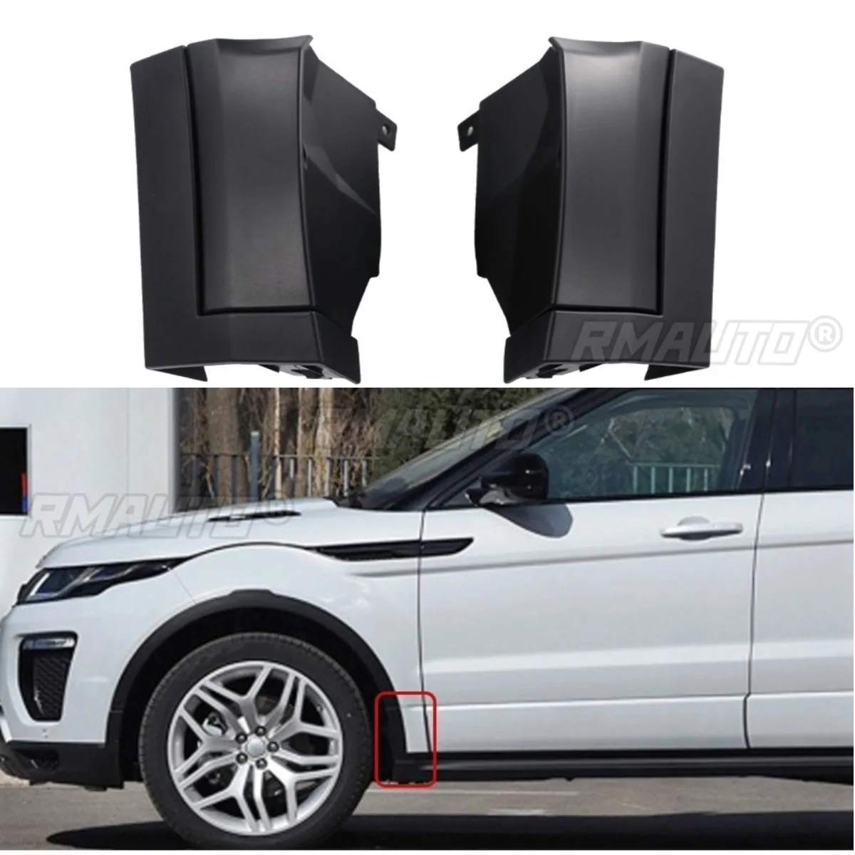 Kit carrosserie avec séparateurs et diffuseur de pare-chocs avant et arrière, et lèvre de pare-chocs avant et arrière pour Range Rover Evoque Brilliance 2016-2019, Accessoires automobiles