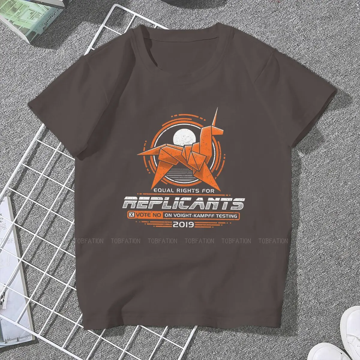 Equal Rights for Replicants  O Collar TShirt Blade Runner Rick Deckard Rachael Fabric Original T Shirt Girl Tops 5XL Fluffy