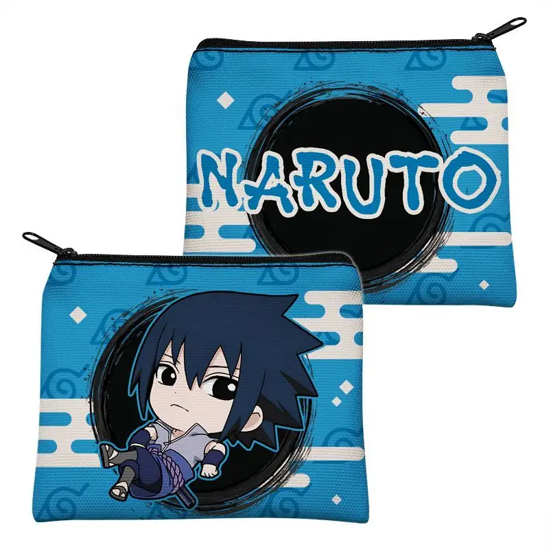 Naruto Sasuke Sakura Kakashi Gaara Itachi Anime Cosplay Canvas Zipper Coin Purse Card Wallet - Image 3