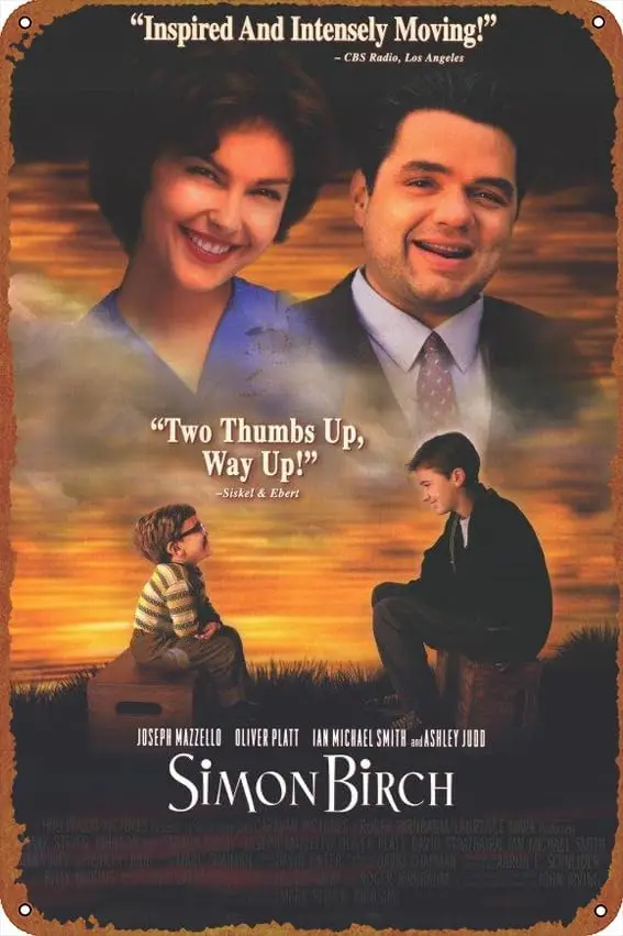 Simon Birch Movie Poster Vintage Look Tin Metal Sign Wall Decoration 8x12 Inches