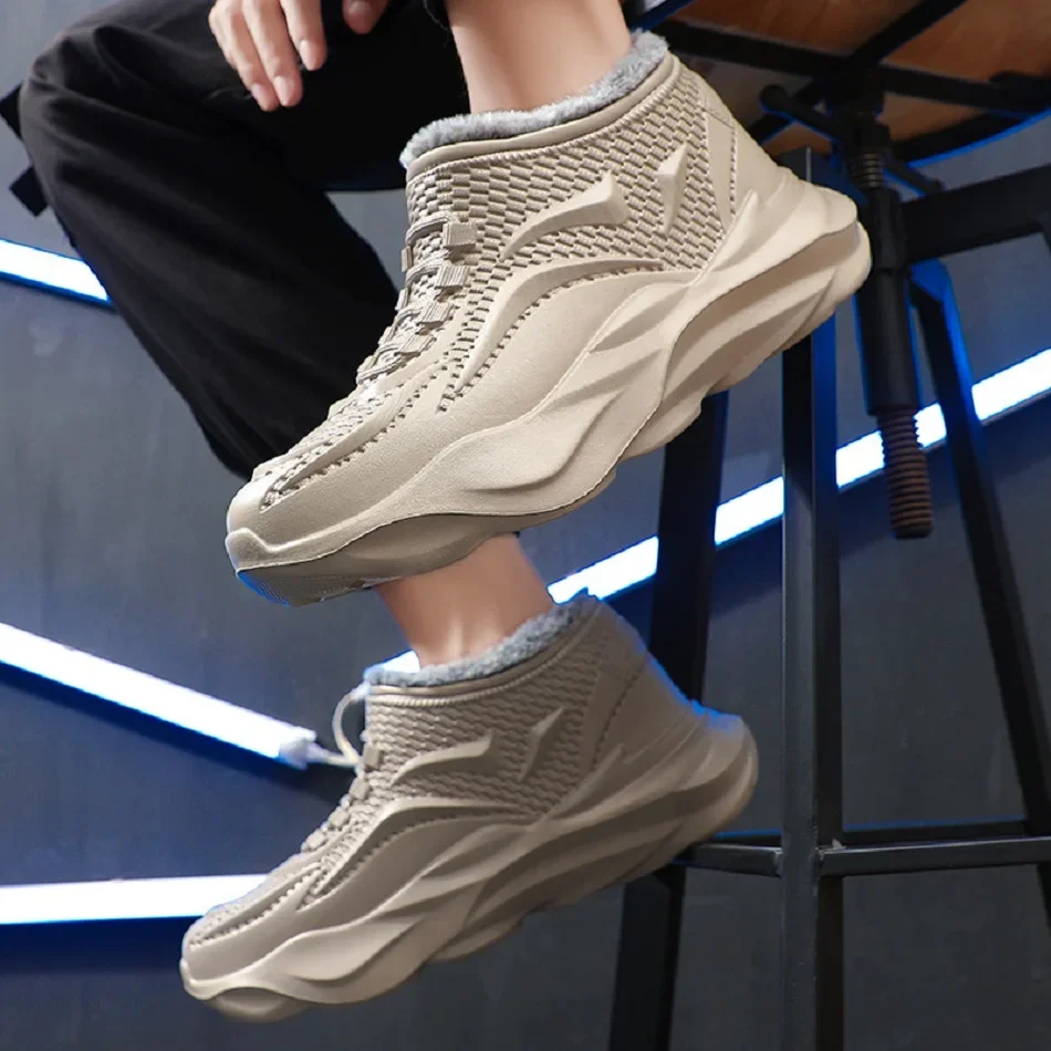 

Men's Outdoors Fashion Sports Snow Boots cozy EVA Lightweight Casual Shoes Winter Warm Plush Non-slip Cotton Shoes Christma Gift