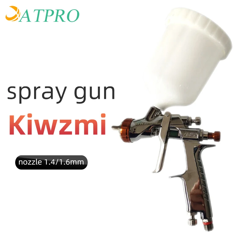 Lwata Kiwzmi Pneumatic Spray Gun 1.4/1.6MM Nozzle Paint Spray Gun High Atomization Upper Cup Spray Gun Car Spray Gun