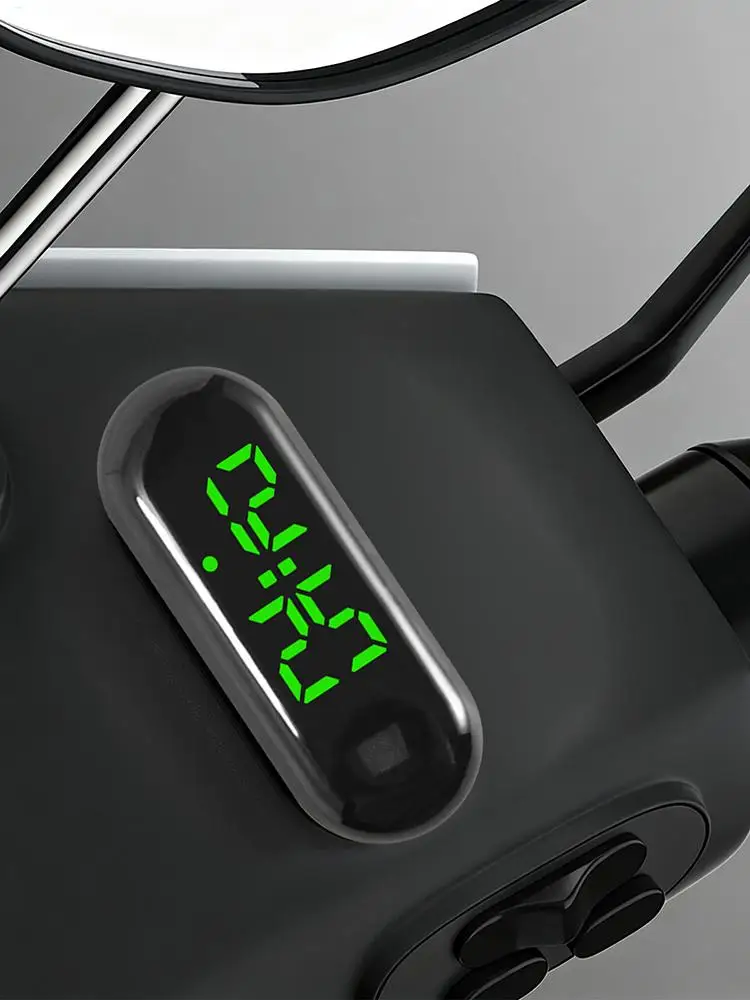 AliExpress NONE Waterproof Digital Clock with Luminous Display Mini Adhesive Car Clock for Truck Motorcycle Bike Travel, 12/24H Mini Clock