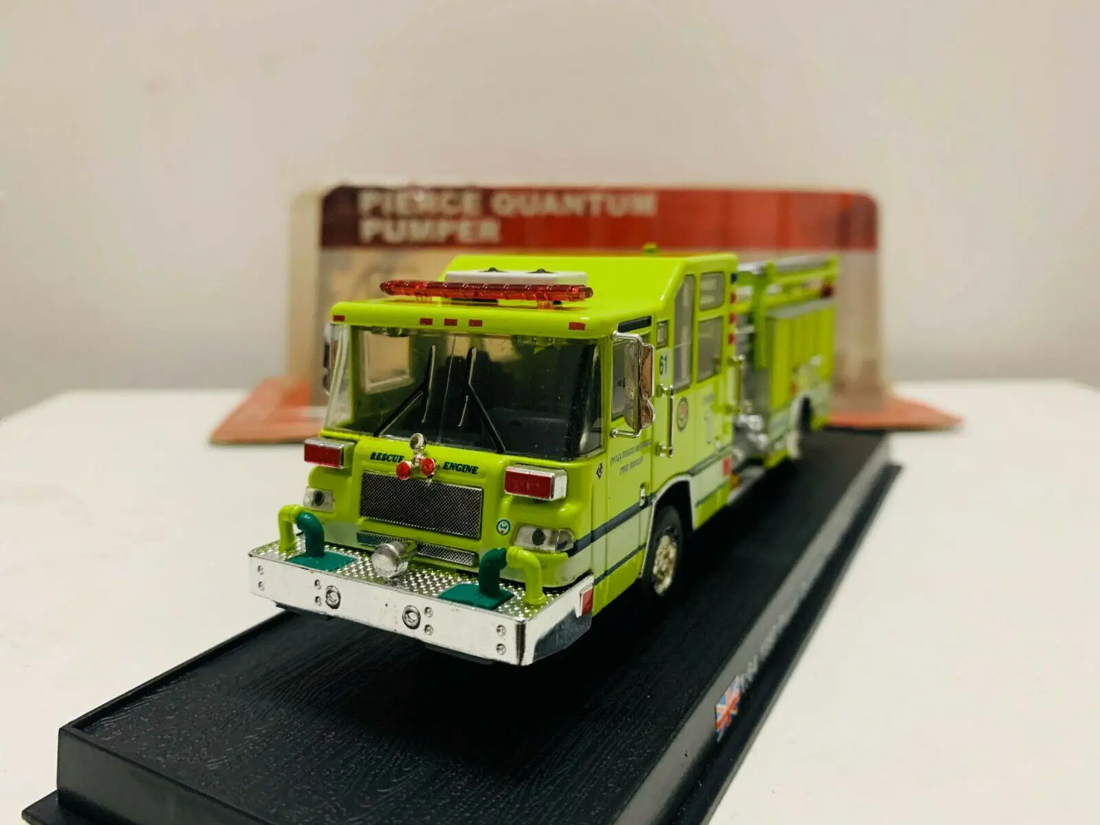 AMER 1997 Pierce Quantum Pumper USA Green 1/64 Scale Model Truck New in Box