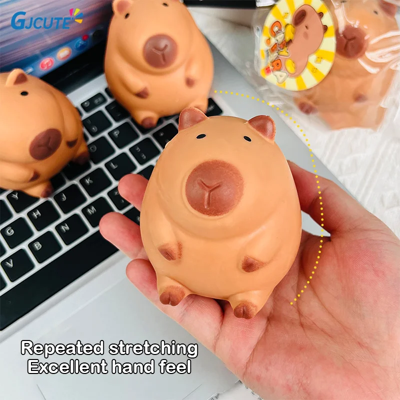 

1pcs Cute Cartoon Capybara Mochi Pinching Toy Squishy Toy Slow Rebound Decompression Toys Stress Release Hand Relax Gifts