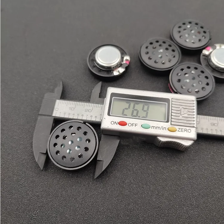 Unidade de alto-falante hifi 27mm, capacete de 32ohm, fone de ouvido, peças de reparo com capa de proteção, som bom fundo