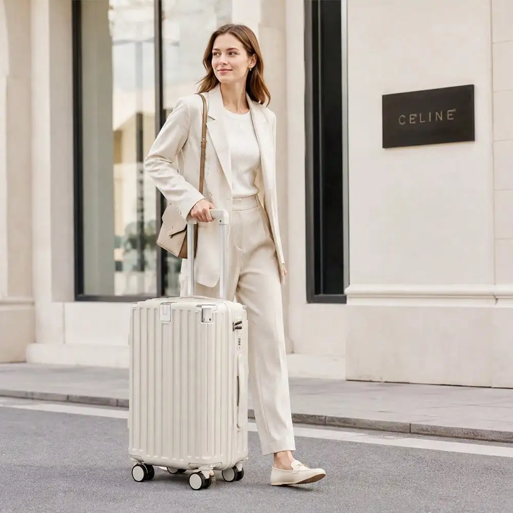 20 Inch Carry On Luggage Airline Approved, Lightweight Rolling Suitcase Detachable Wheels Metal Corner Guards TSA Lock For Travel Weekend Trip Vacation SG260520110166182804958