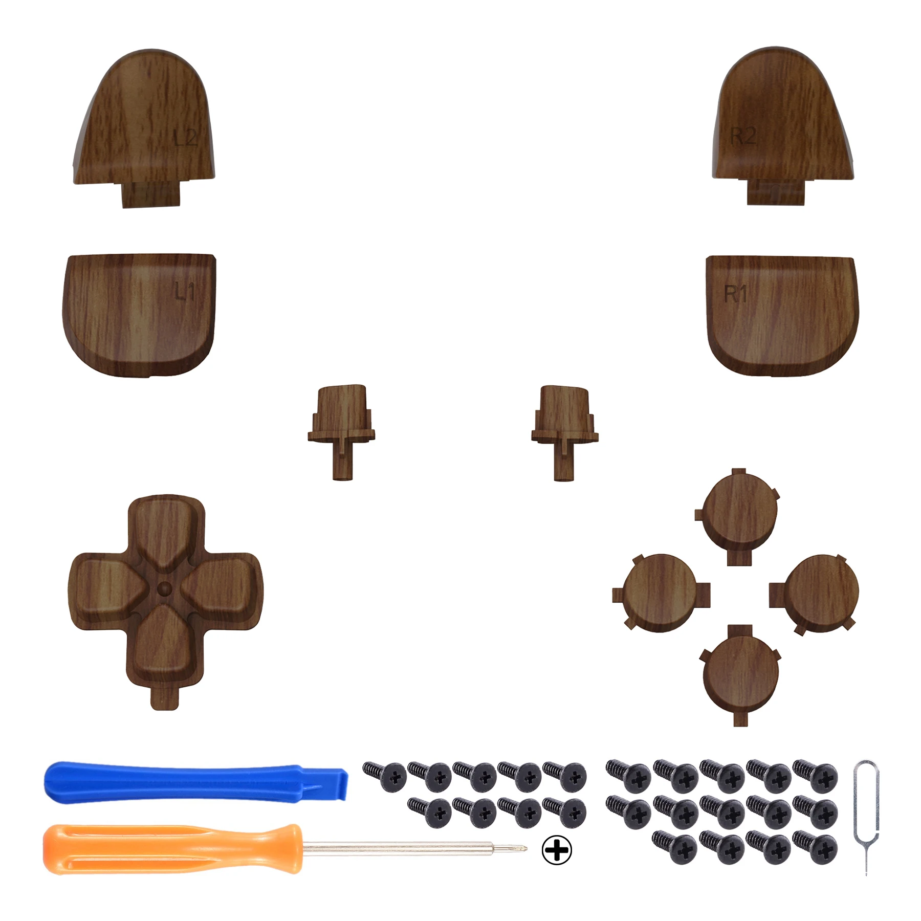 eXtremeRate Replacement Buttons Compatible with ps5 Controller BDM-030/040/050/060,  D-pad R1 L1 R2 L2 Share Options Face Button