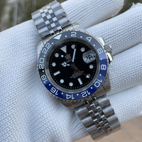 Steeldive Mens Diver Watches GMT Automatic Watch Water Ghost Wristwatch 30Bar Waterproof C3 Luminous NH34 Sapphire Ceramic Bezel