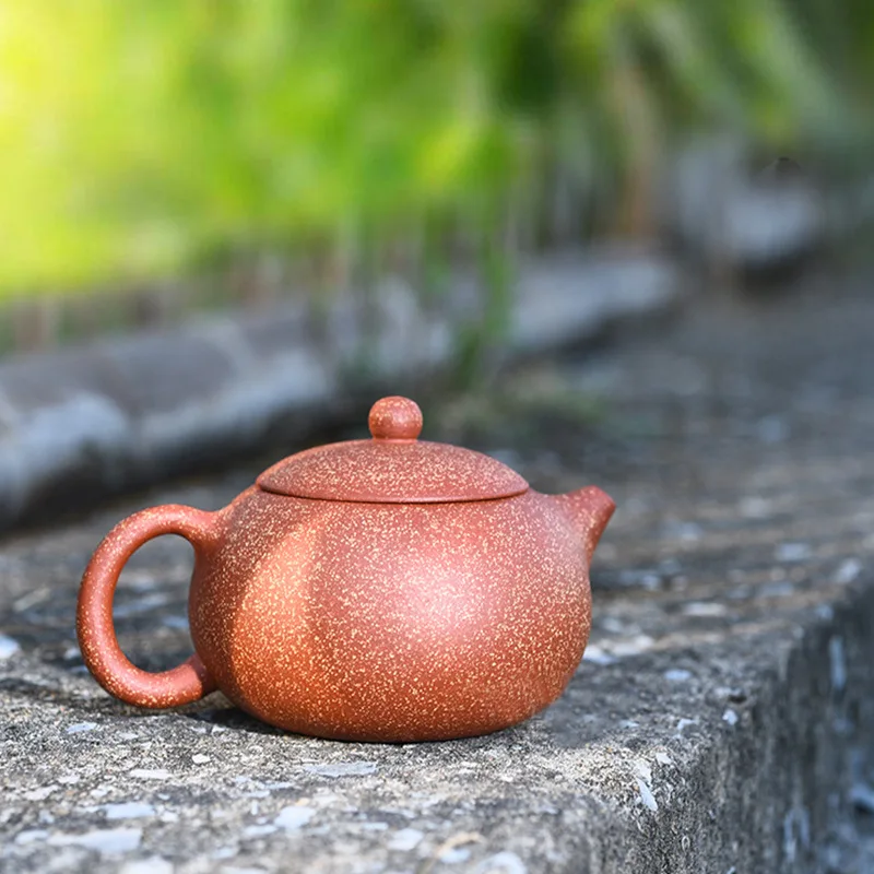 200CC Handcraft Yixing Clay Teapot Xishi Kettle Traditional Chinese Filter Teaware Using Dragon Blood Sand Mud Tea Strainer