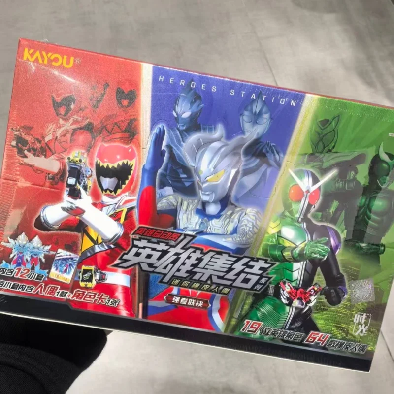

KAYOU Ultraman Kamen Rider Eraser Action Figure Blind Box Hero Assembly Time Edition Wave 1 Hidden Strong Dragon God Boys Toy