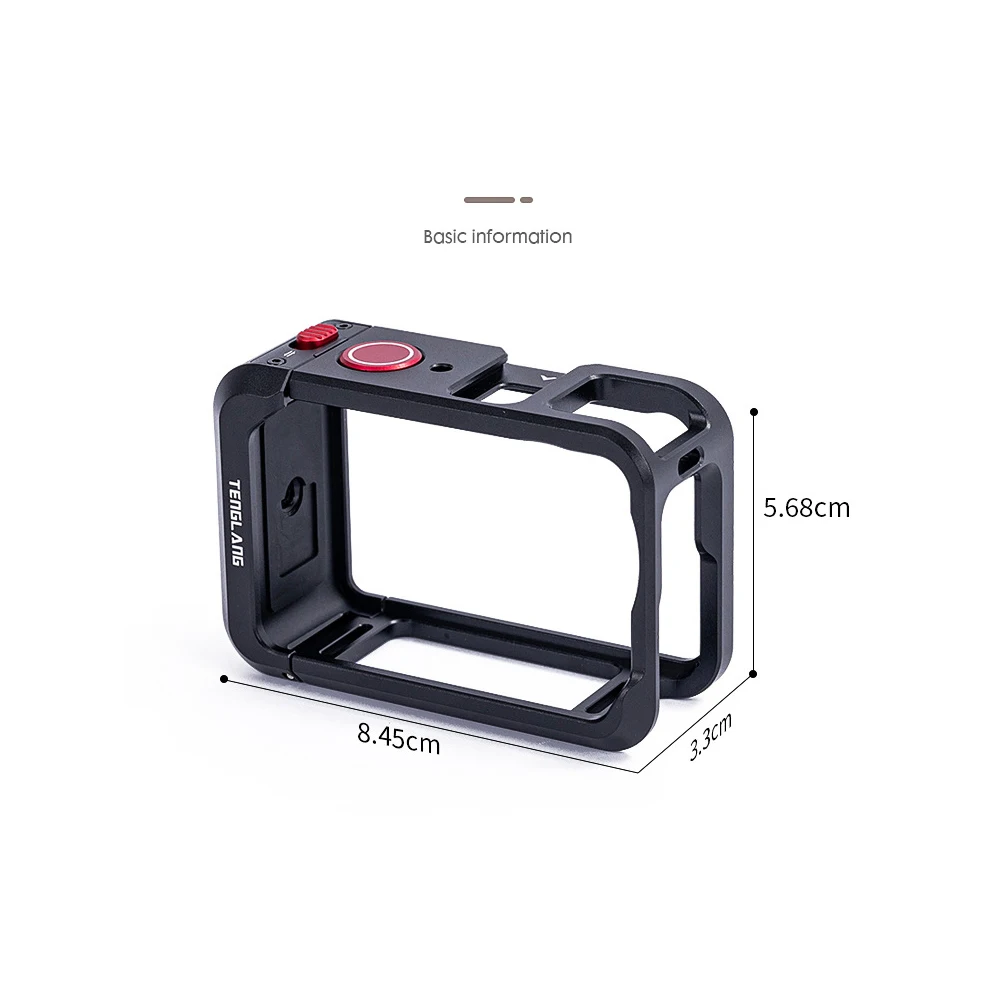 

Aluminum Rabbit Cage Protective Case for DJI Osmo Action 6 Multifunctional Metal Frame Expansion Adapter Mount for Osmo Action 6