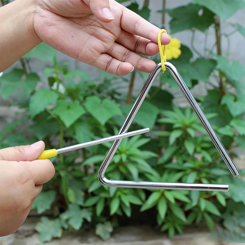 Triángulo de Percusión en Acero Inoxidable con Empuñadura de Goma - imagen 4