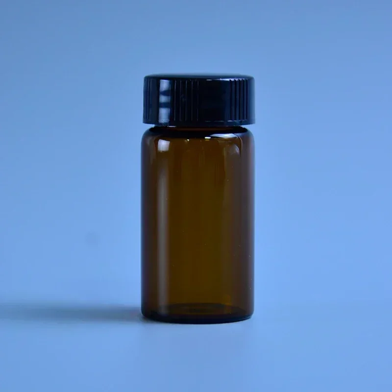 LAB 3ml to 50ml Amber clear Glass sample bottles brown screw-mouth essential oil bottle Lab vial Chemistry Glassware