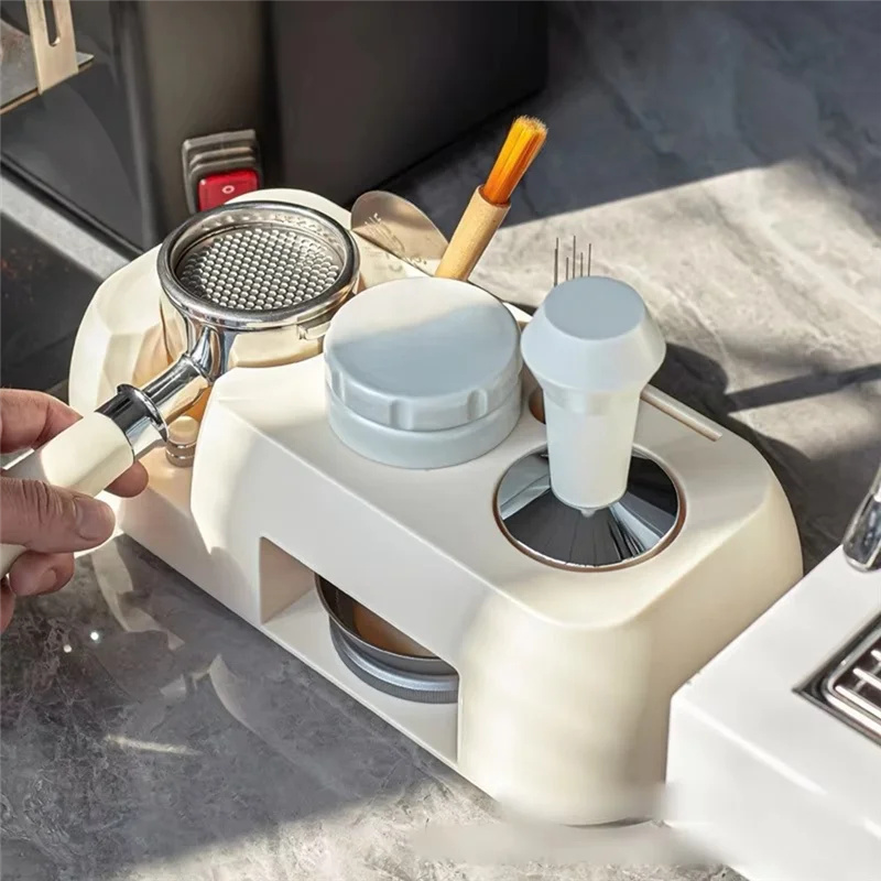 A85I-51-58Mm Coffee Tamper Station Stand Universal Coffee Portafilter Storage Rack Coffee Dispenser Holder Base Coffee