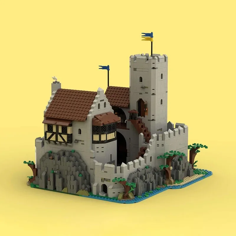 Street View Moc Building Blocks Medieval Defensive Castles Model Technology Bricks DIY Assembly Holiday Construction Toy Gifts