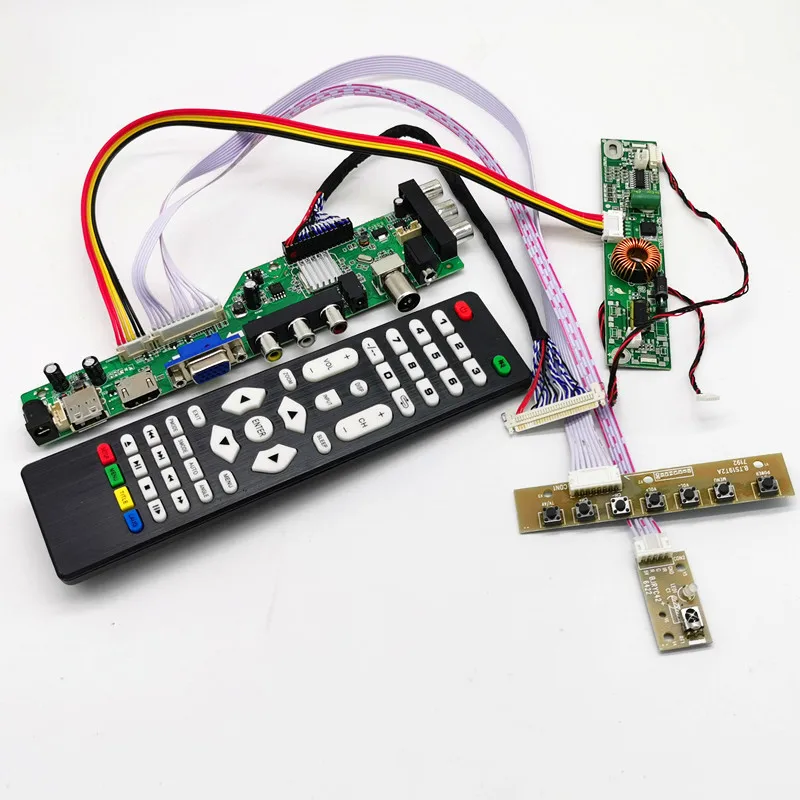 DVB-T2/DVB-T/DVB-C LCD cyfrowy sterownik telewizora zestaw płytki kontrolera 23.8 cala LM238WF2 SSA1 1920*1080 3663 płyta kontrolera LCD zestaw do samodzielnego montażu