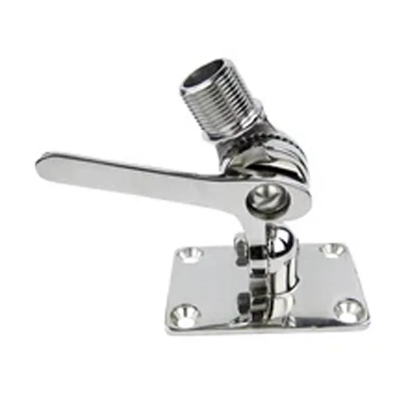 316 Stainless Marine Yacht Hardware Antenna Base Mount Dual Axis Adjustable Rustproof Aerial for Boats 1pcs