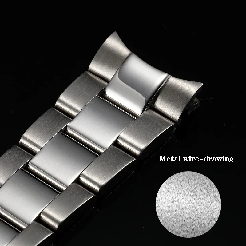 Watch Accessories Band for Rolex Fine-tuning Pull Teeth Strap Watch Belt 904 Steel Solid Submariner Water Ghost Bracelet 20mm view 4