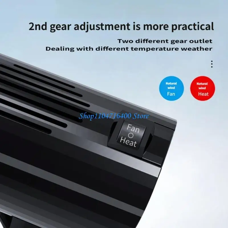 y1gd Efficient 12V Automotive Heater Foldable Rapid Warming & Defrosting for Winter