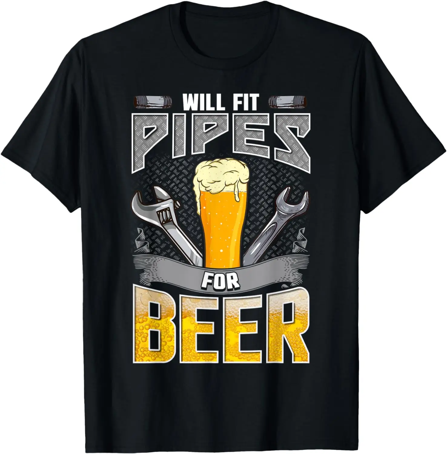 

Gift For Plumbers Pipefitters Beer Funny Apparel T-Shirt