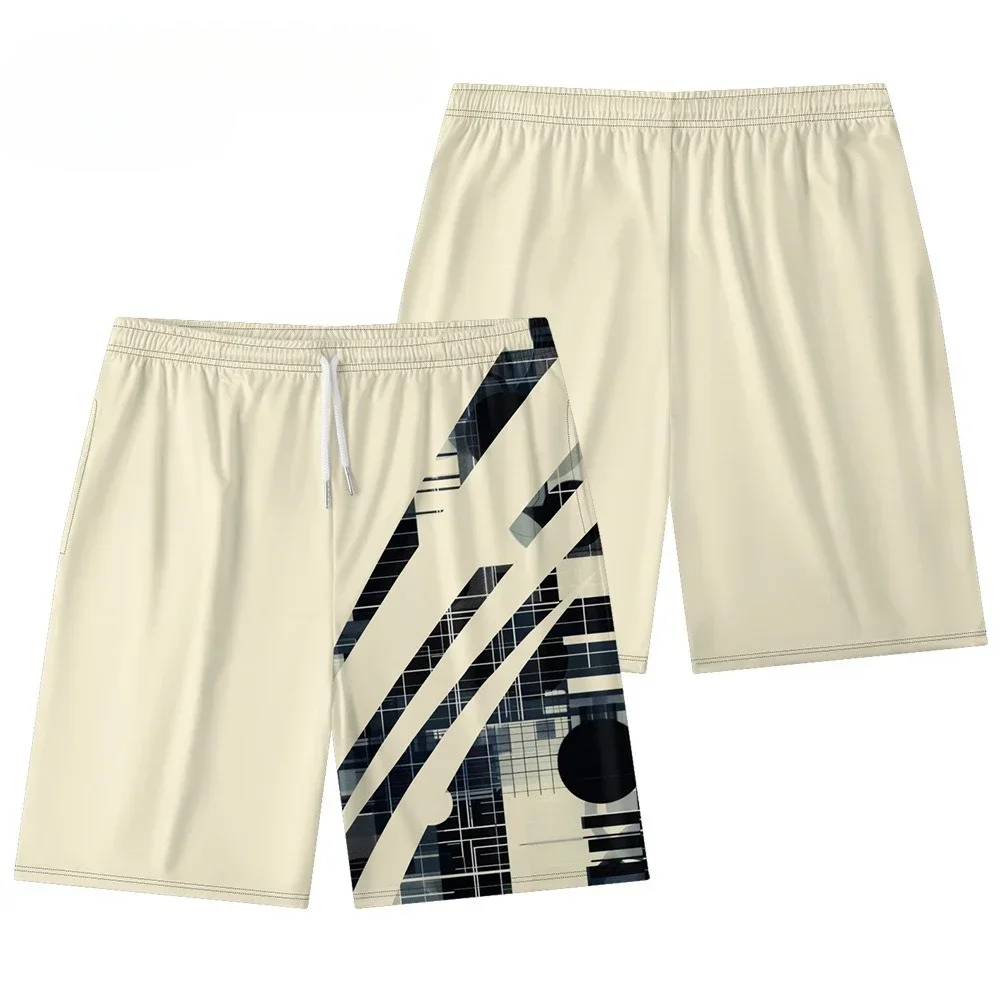 

Men's Lounge Shorts Athleisure Geometric Urban Printed Summer Old School Retro Beachwear Streetwear Casual Oversized Short 9XL