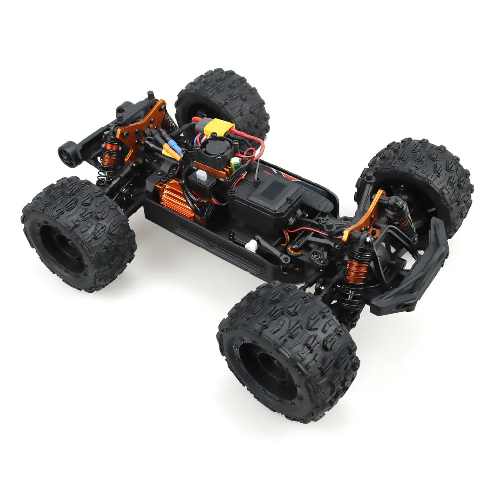 MT-16 1/16 4wd rc monster truck carro sem escova 80 km/h de alta velocidade 3s veículo off-road modelo 2.4g 4ch controle remoto parte do motor esc
