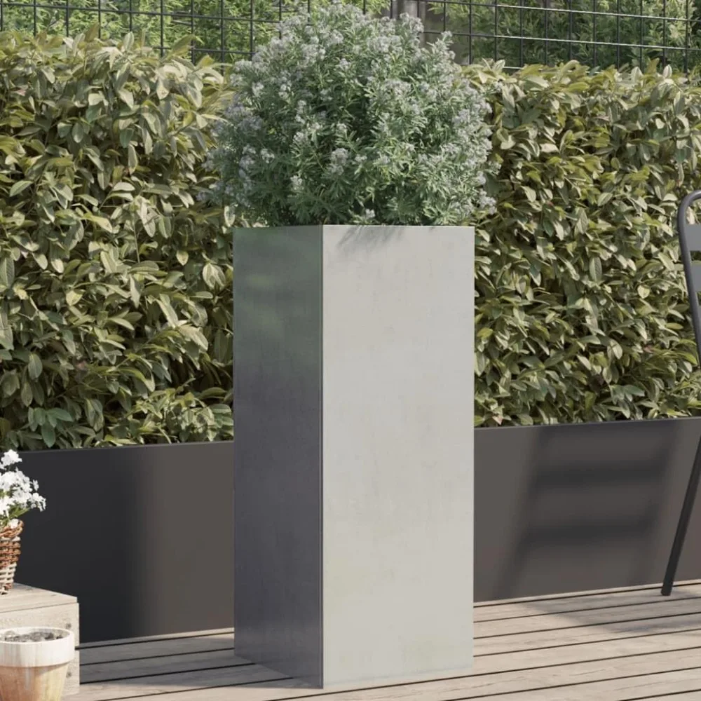

Stainless Steel Raised Garden Bed, Steel Planter Box Metal Planter Box for Fruits, Vegetables, Herbs, Silver 12.6"x10.8"x29.5" S