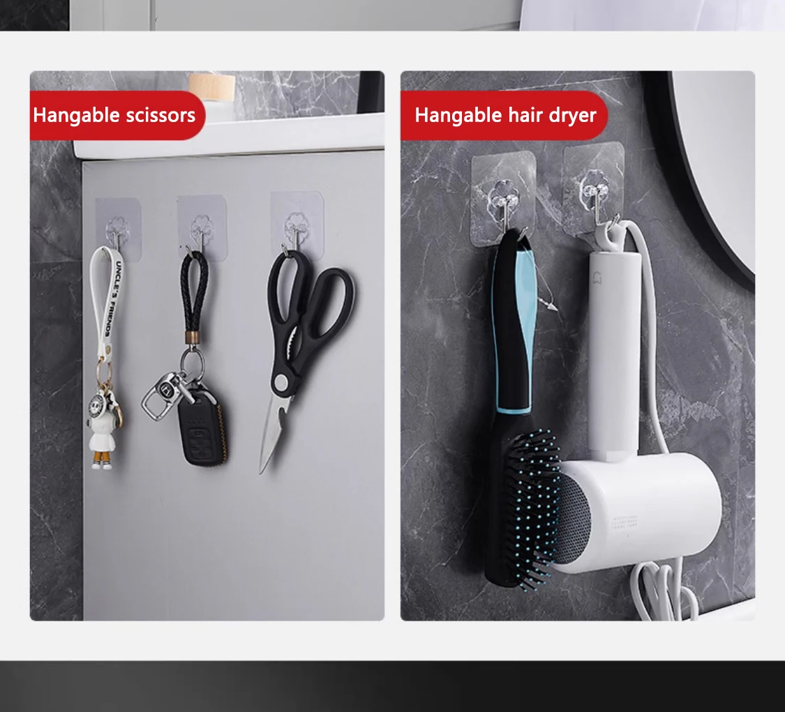 30 Stück Haken, transparent, stark, selbstklebend, für Tür, Wandaufhänger, Haken, Saugnapf, schwere Last, Rack, Tassensauger für Küche, Badezimmer – Detail 23