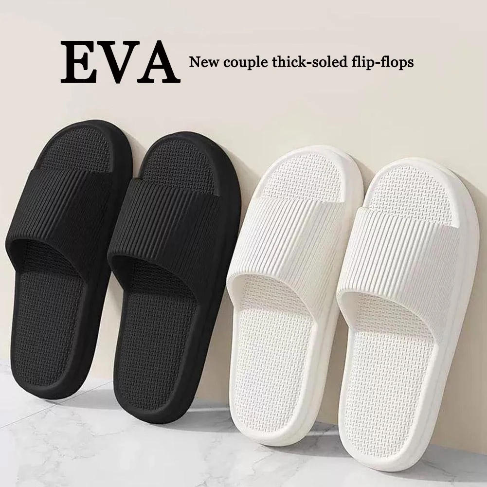 

Fashion Men's Women's Sandals Thick Sole Comfortable Home Anti-Slip Wear-Resistant EVA Slippers Bathroom Bath Flip-Flops