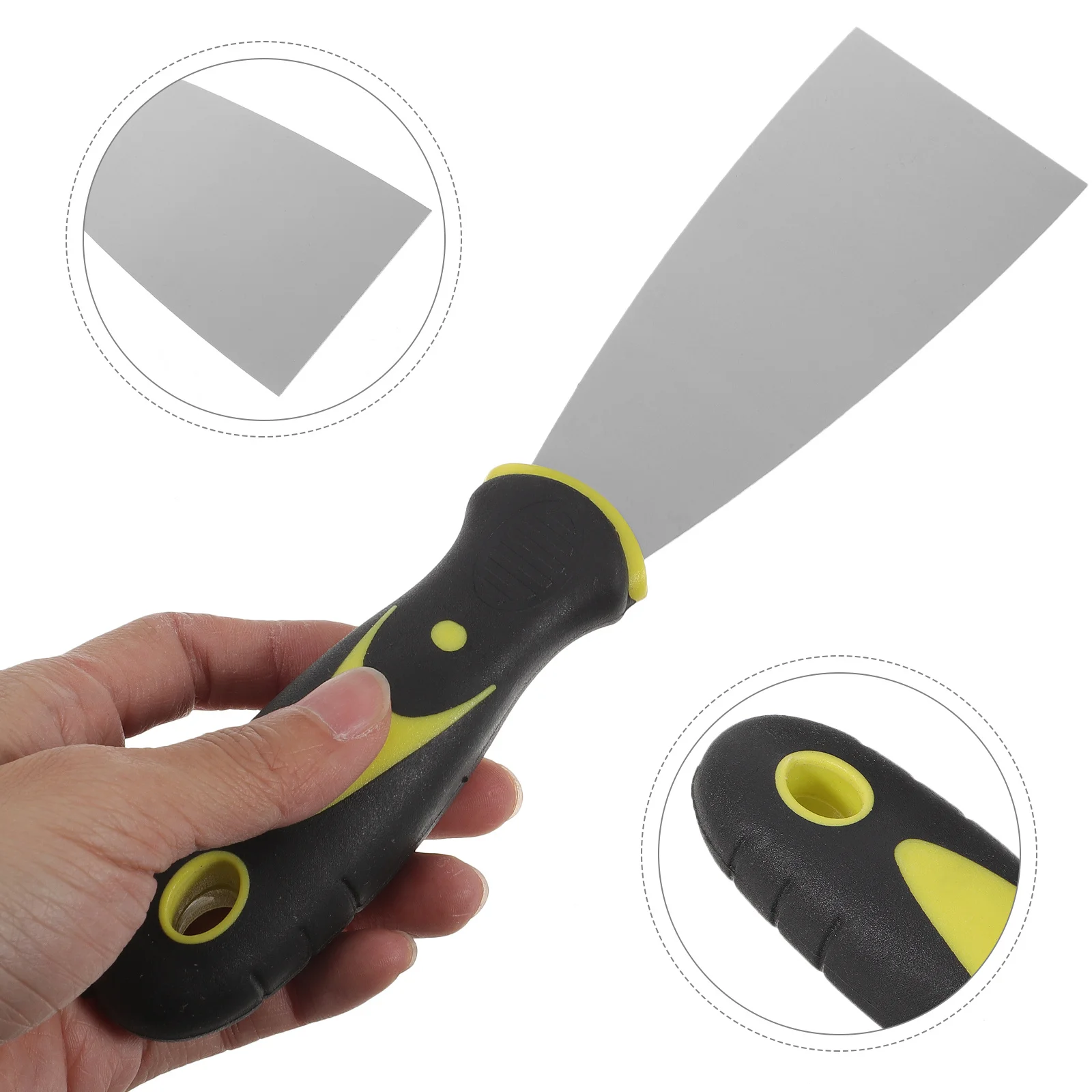 4pcs Dual Color Handle Putty Spatula 2 Inch Stainless Steel Scraper For Wall Repair Patching Paint Plaster Wallpaper Removal