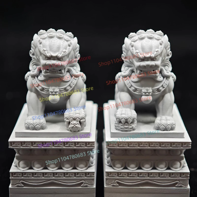 MOC New Building Blocks Doll Accessories Stone Lion Door Keeper Guard Toy Gift Ornaments Collection