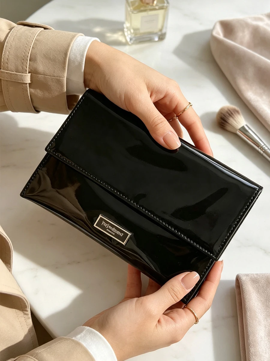 YSL Zwarte Satijnen Cosmetikta - Luxury Bags Ysl recensie en prijs