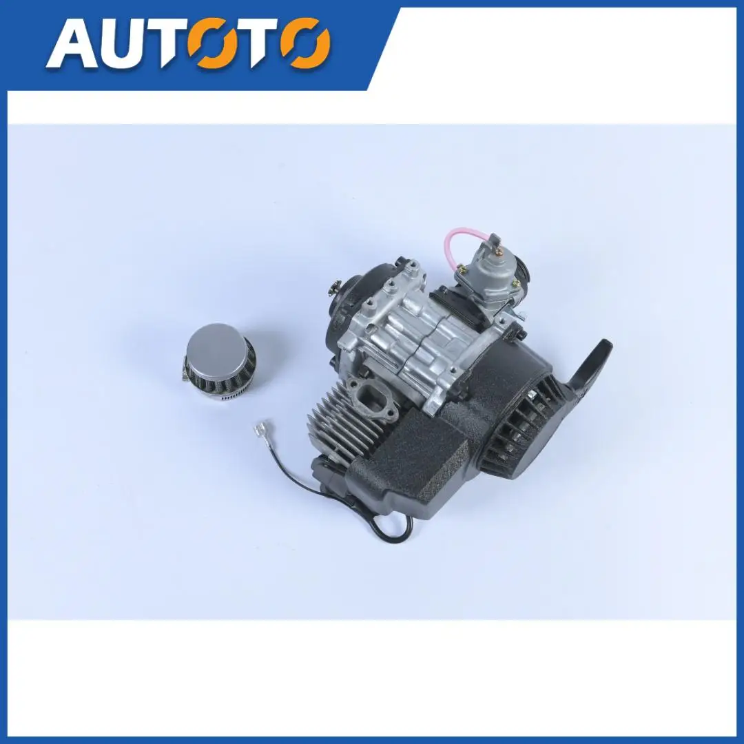 

1Pcs 2 Stroke 49cc Pull Start Engine 25H Sprocket Motor Transmission Engine Air For Filter Mini Pocket Pit Quad Dirt Bike ATV 4