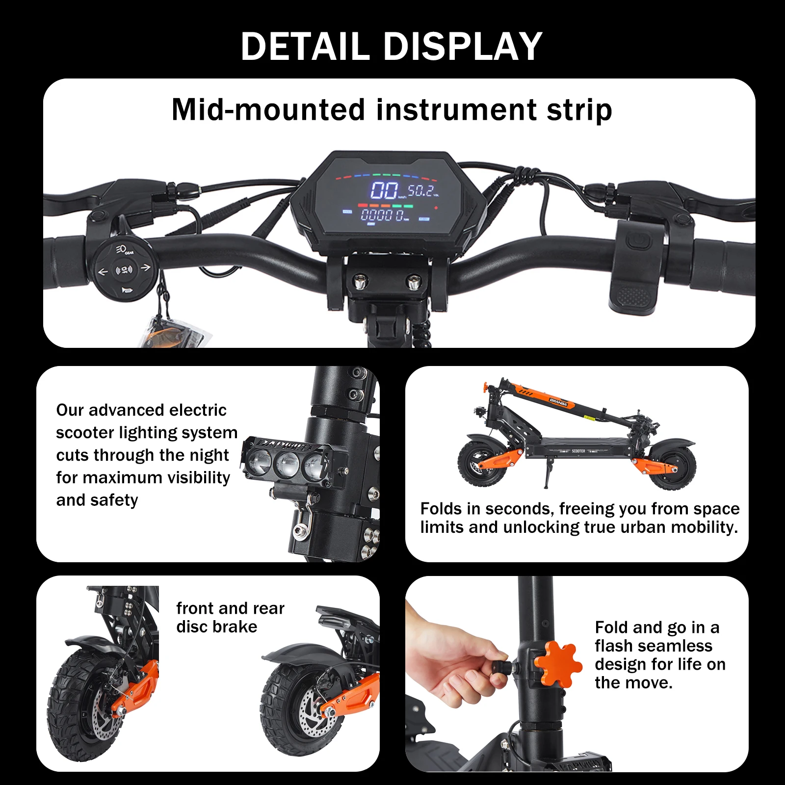 G2 48V 21Ah 55/h High-speed 1200 Motor Adult Remote Self-balancing Electric Scooter