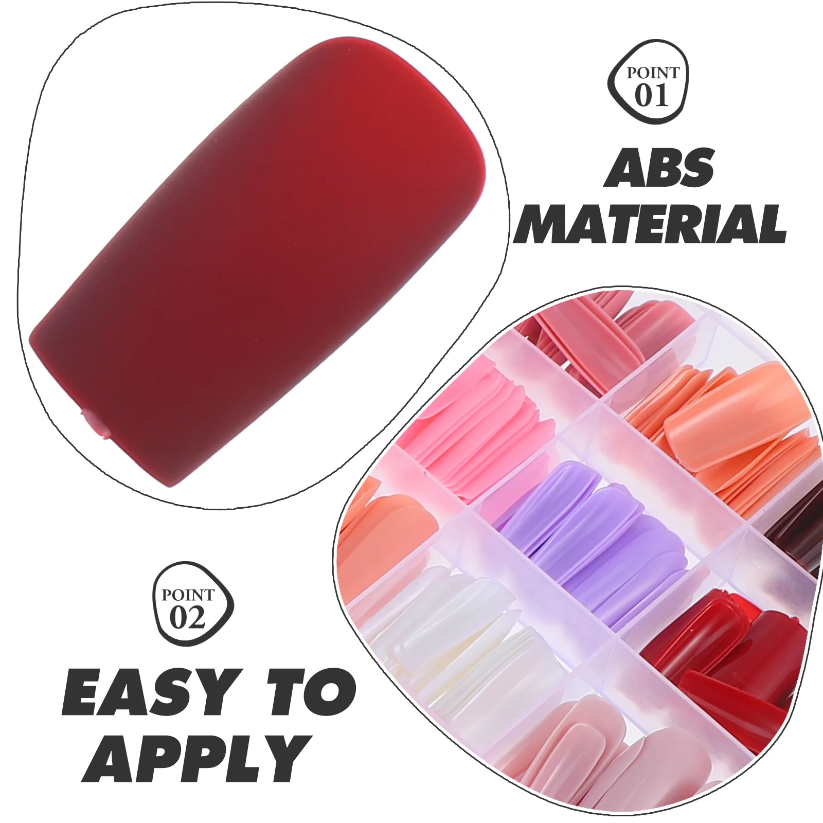 

Press On Nails Square Matte Glossy Fake Nail Tips Women Manicure Supplies Glue Wearable False Fingernails Medium Size