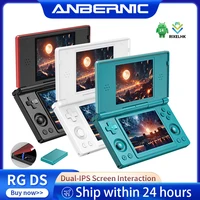 Consola de juegos portátil Anbernic RG DS, pantalla Dual IPS de 4 "", Android, 4000mAh, reproductor de videojuegos con tapa, compatible con transmisión Wifi RixelHK