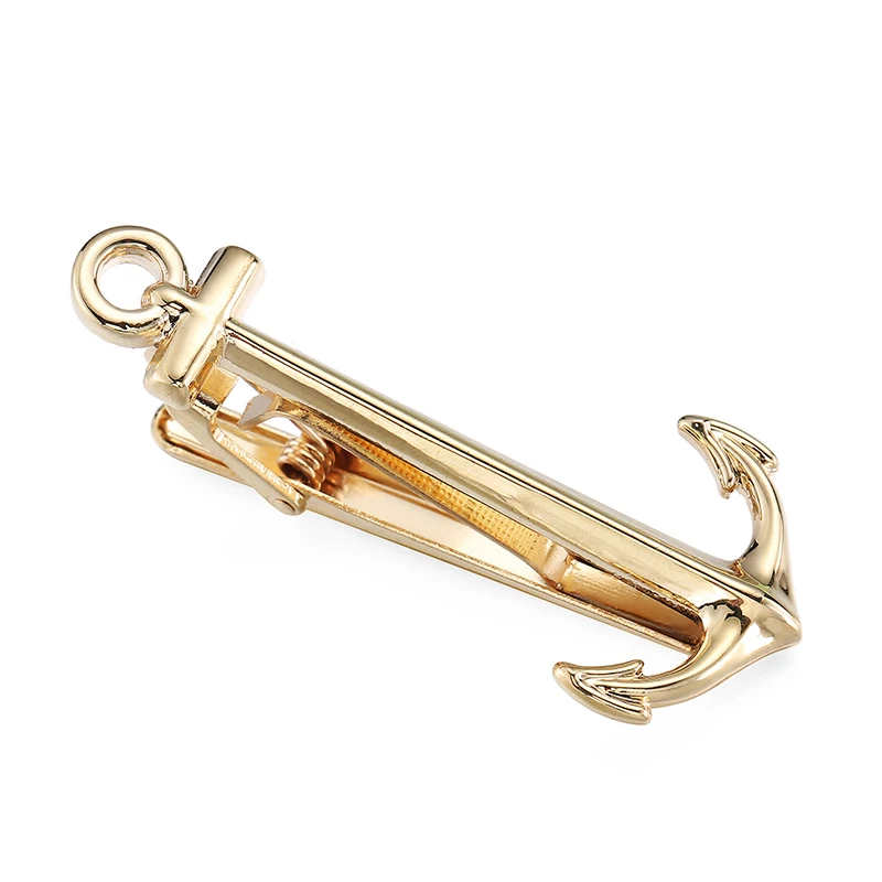 High quality ship anchor tie clip for men's wedding tie accessories, copper material clip, the best choice for gift giving
