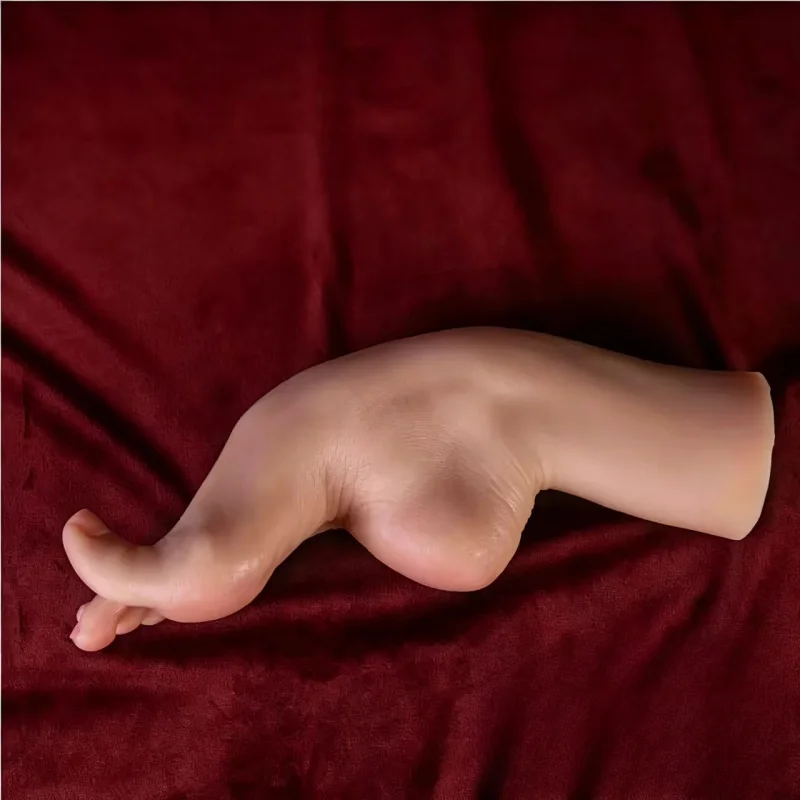 Realistic female foot model - Platinum Silicone Fetish Feet Shooting Socks Display Props  24cm version: All bones
