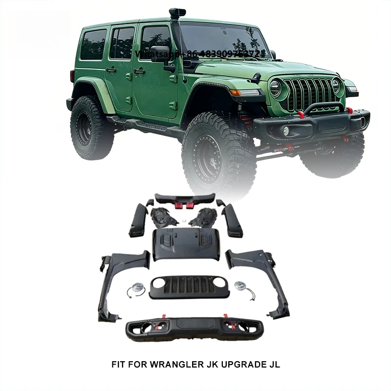 

Conversion Body Kit Jk Upgrade to JL Kits 4x4 Bumper Grill Modification Hood Lights Full Body Kit for Wrangler JK